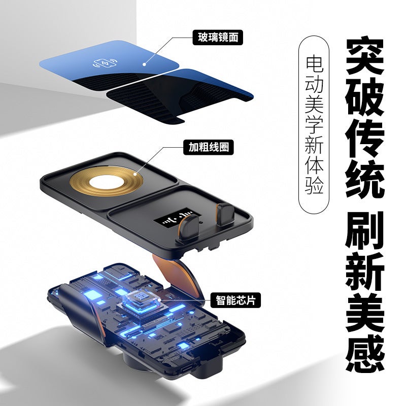 Car Mobile Phone Bracket 15W Wireless Fast Charging Smart Diy Custom Screen Car Air Outlet Mobile Phone Navigation Rack - Image 4